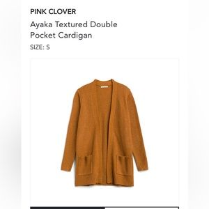 NWT Stitchfix Pink Clover Ayaka Textured Double Pocket Cardigan - size S